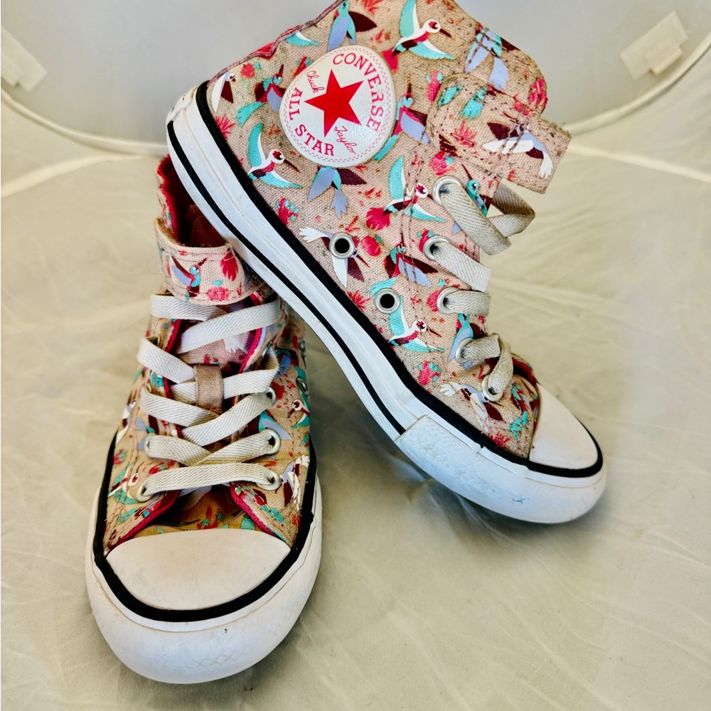 Converse Kids High-Top Sneakers - Pink and Green